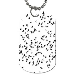 Flock Birds Animals Flying Dog Tag (one Side) by Simbadda