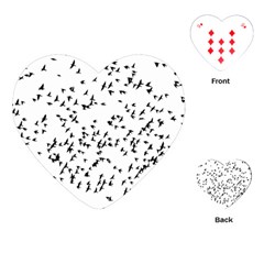 Flock Birds Animals Flying Playing Cards (Heart) 