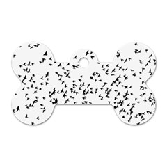 Flock Birds Animals Flying Dog Tag Bone (One Side)