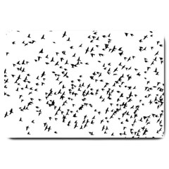 Flock Birds Animals Flying Large Doormat 