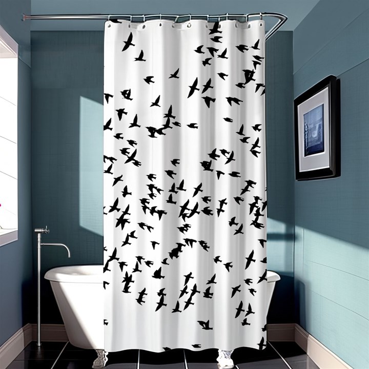 Flock Birds Animals Flying Shower Curtain 36  x 72  (Stall) 