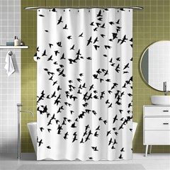 Flock Birds Animals Flying Shower Curtain 48  x 72  (Small) 