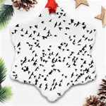 Flock Birds Animals Flying Snowflake Ornament (Two Sides) Front