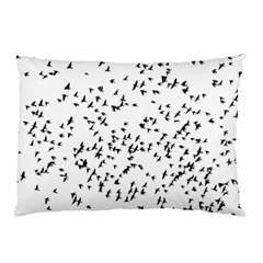 Flock Birds Animals Flying Pillow Case (two Sides) by Simbadda