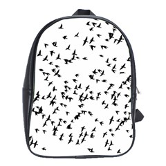 Flock Birds Animals Flying School Bag (XL)