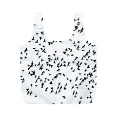 Flock Birds Animals Flying Full Print Recycle Bags (M) 