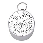 Flock Birds Animals Flying Mini Silver Compasses Front