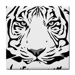 Tiger Pattern Animal Design Flat Tile Coasters by Simbadda