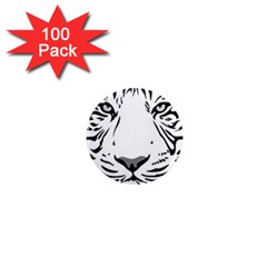 Tiger Pattern Animal Design Flat 1  Mini Magnets (100 Pack)  by Simbadda