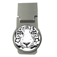 Tiger Pattern Animal Design Flat Money Clips (round)  by Simbadda