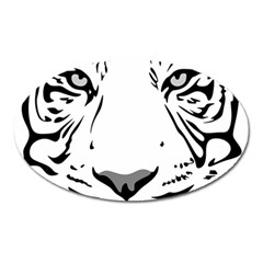 Tiger Pattern Animal Design Flat Oval Magnet by Simbadda