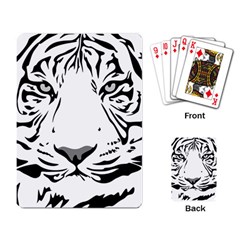 Tiger Pattern Animal Design Flat Playing Card by Simbadda