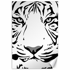 Tiger Pattern Animal Design Flat Canvas 12  X 18   by Simbadda