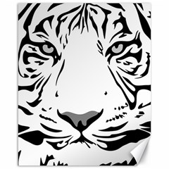 Tiger Pattern Animal Design Flat Canvas 16  X 20   by Simbadda