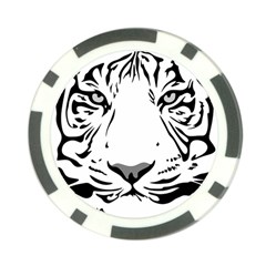 Tiger Pattern Animal Design Flat Poker Chip Card Guard by Simbadda