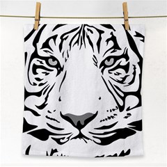 Tiger Pattern Animal Design Flat Face Towel by Simbadda