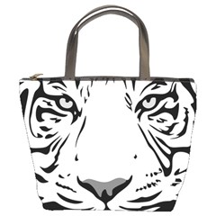 Tiger Pattern Animal Design Flat Bucket Bags by Simbadda