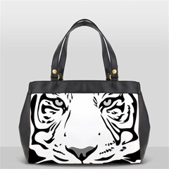 Tiger Pattern Animal Design Flat Office Handbags (2 Sides)  by Simbadda