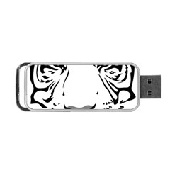 Tiger Pattern Animal Design Flat Portable Usb Flash (one Side) by Simbadda