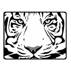 Tiger Pattern Animal Design Flat Double Sided Fleece Blanket (small)  by Simbadda