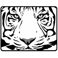 Tiger Pattern Animal Design Flat Double Sided Fleece Blanket (medium)  by Simbadda