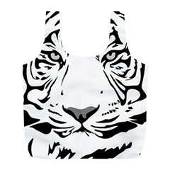 Tiger Pattern Animal Design Flat Full Print Recycle Bags (l)  by Simbadda