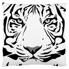 Tiger Pattern Animal Design Flat Standard Flano Cushion Case (one Side) by Simbadda