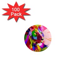 Animal Colorful Decoration Lion 1  Mini Magnets (100 Pack)  by Simbadda