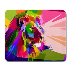 Animal Colorful Decoration Lion Large Mousepads by Simbadda