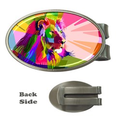 Animal Colorful Decoration Lion Money Clips (oval)  by Simbadda