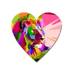 Animal Colorful Decoration Lion Heart Magnet by Simbadda