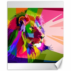 Animal Colorful Decoration Lion Canvas 16  X 20   by Simbadda