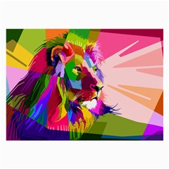 Animal Colorful Decoration Lion Large Glasses Cloth by Simbadda