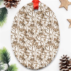 Leaves Texture Pattern Ornament (oval) by dflcprints