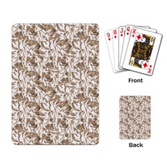 Leaves Texture Pattern Playing Card by dflcprints