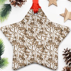 Leaves Texture Pattern Star Ornament (two Sides) by dflcprints