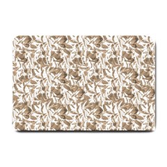 Leaves Texture Pattern Small Doormat  by dflcprints