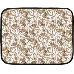 Leaves Texture Pattern Double Sided Fleece Blanket (mini)  by dflcprints