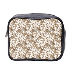 Leaves Texture Pattern Mini Toiletries Bag 2-side by dflcprints