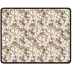 Leaves Texture Pattern Fleece Blanket (medium)  by dflcprints