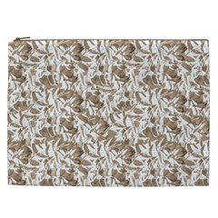 Leaves Texture Pattern Cosmetic Bag (xxl)  by dflcprints