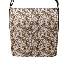 Leaves Texture Pattern Flap Messenger Bag (l)  by dflcprints