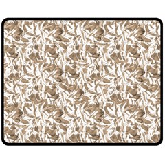 Leaves Texture Pattern Double Sided Fleece Blanket (medium)  by dflcprints