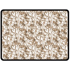 Leaves Texture Pattern Double Sided Fleece Blanket (large)  by dflcprints