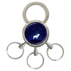 Design Painting Sky Moon Nature 3-ring Key Chains by Simbadda