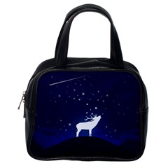 Design Painting Sky Moon Nature Classic Handbags (one Side) by Simbadda