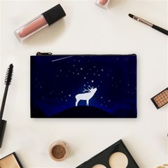 Design Painting Sky Moon Nature Cosmetic Bag (small)  by Simbadda