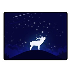 Design Painting Sky Moon Nature Fleece Blanket (small) by Simbadda