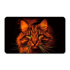 Cat Digiart Artistically Cute Magnet (rectangular) by Simbadda