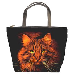 Cat Digiart Artistically Cute Bucket Bags